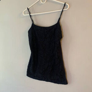 5/ $25 Ann Taylor Factory Blue lace camisole tank top S